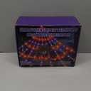 Halloween Spider Web Lights Giant Spider, 16.4Ft 450 LED Lighted Spider Web with with 8 Lighting Modes Waterproof & Timer for Indoor Outdoor House Haunted Yard Decor,Purple&Orange