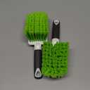 ITTAHO 2 Pack Car Wash Brush, Tire Brush for Cleaning Tires, Soft & Stiff Bristle Wheel Cleaner, Car Cleaning Supplies for Wheels, Rims, Carpet, Truck, SUV, Moto, RV, Motorcycle (Green)