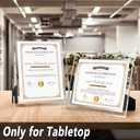 Hoikwo 8.5 by 11 Picture Frames, 10 Packs 8.5x11 Silver Glass Certificate Frames for 8.5 x 11 Document Diploma Award, Only for Tabletop Display Vertically or Horizontally