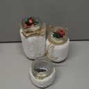 KIVIVO Christmas Centerpieces for Tables, Table Decor with Mason Jar, 16 Pcs Flowers, Christmas Winter Table Decorations Centerpieces, Xmas Holiday Center pieces for Tables, Kitchen, Room, Decor