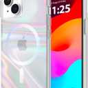 Case-Mate Soap Bubble iPhone 15 Case [12ft Drop Protection] [Compatible with MagSafe] Magnetic Cover for iPhone 15 6.1" - Iridescent Swirl Effect, Anti-Scratch, Shock Absorbing, Slim Fit - Iridescent