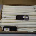 32 Pcs Flameless Taper Candles with Remote Timer, 11 inches Flickering Taper Candles Battery Operated, Ivory Plastic Long LED Candlesticks for Wedding Christmas Home Party Decor