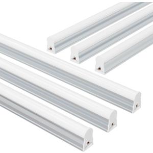 4FT LED Shop Lights (6 Pack), 2000LM 6500K Super Bright White T5 Commercial Lights, 20W Linkable Utility Integrated Single Fixture for Gym/Garage/Ceiling/Under Cabinet, Plug & Play
