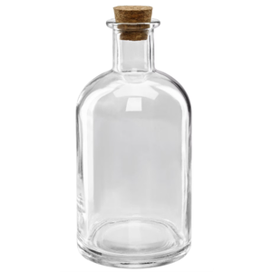 4 Pack 6oz Clear Glass Bottles with Cork 