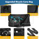 Bike Travel Bag,Heavy Duty 840D Transport Bicycle Storage Carry Bag with Strong Webbing,Portable Folding Cycling and Bicycle Bags Bike Suitcase Waterproof for Airplane Shipping