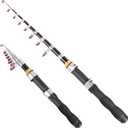 Telescopic Collapsible Extendable Fishing Rod for Saltwater and Freshwater, Lightweight and Compact Design (Full Extend 6.2 Feet)