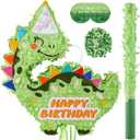 VinTS Large Dinosaur Piata,20 IN Kids Dino Piata Birthday decorations for Boys Birthday Party, Dinosaur Themed Party Game Activity Decor(20.5x16.1x3.1 in)