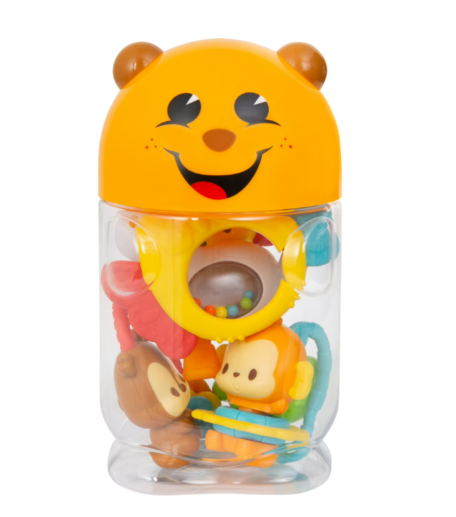 Smart Steps Tiny Nibbles Dishwasher Safe Teethers, 5 Piece Set, 3 Months and Up, Yellow