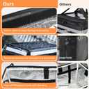 Insulated Bags For Food Delivery XXXL- 20.5" x 16.5" x 16.5", Commercial Insulated Food Delivery Bag w/Divider, Waterproof & Foldable Catering Bag Food Deliveries, 15 inch Pizza Delivery Bag, 80 L