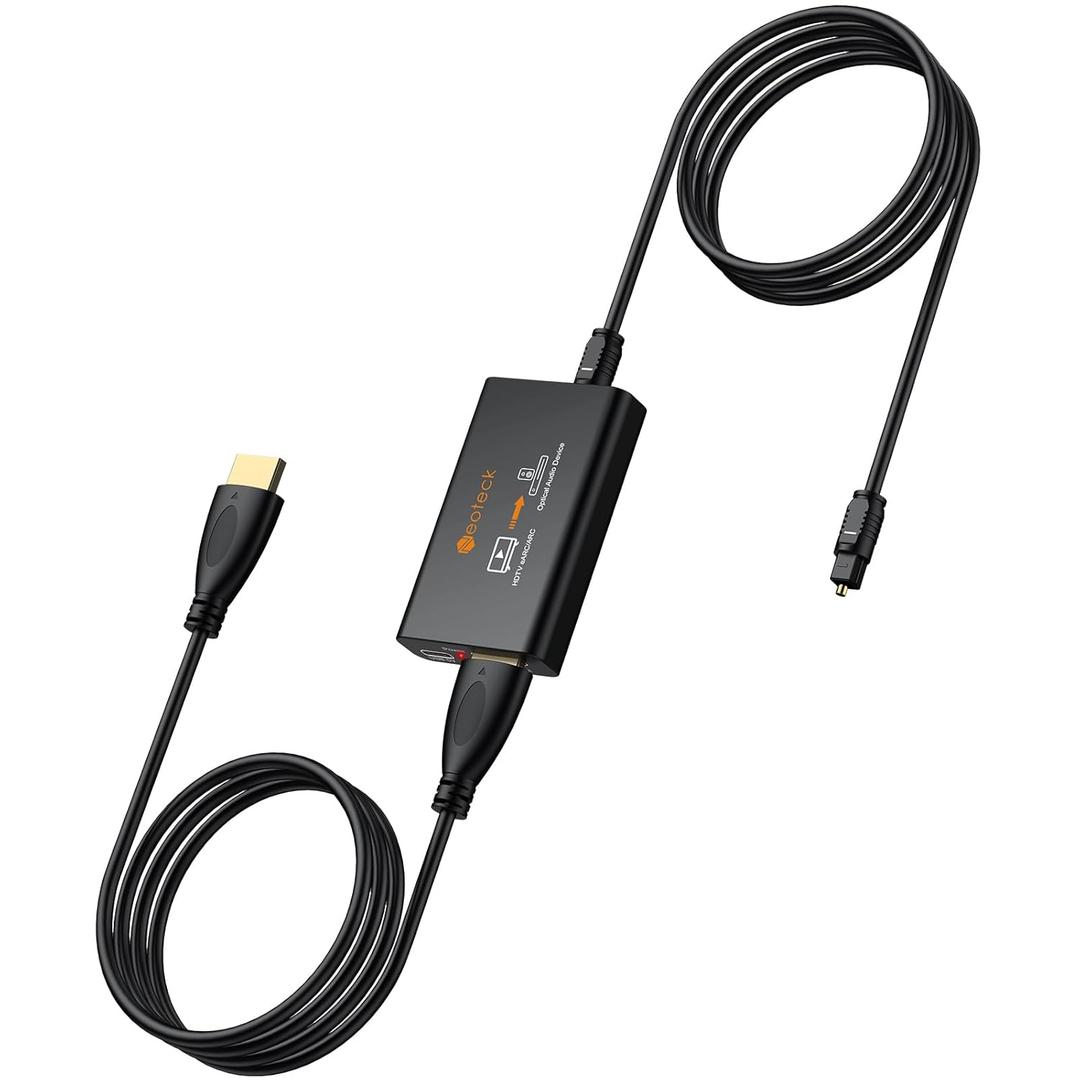 Neoteck ARC/eARC Audio Extractor, HDMI ARC Audio to Optical Extractor with Supports PCM 2.0, Dolby 5.1, DTS 5.1, 24bit/192kHz, Plug and Play, Suitable for TV, Home Cinema & Legacy Audio Systems