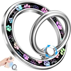Phone Ring Holder Compatible with MagSafe - Magnetic Cell Phone Grip Women Girls Magnet Removable Finger Ring Grip Stand Cute Girly Kawaii Cartoon Dog for iPhone 17 16 15 14 13 Pro Max Plus Air