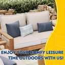 AAAAAcessories Outdoor Deep Seat Cushions with Double Welted Pillow, Waterproof, Fade-Resistant Patio Furniture Replacement Cushions, 24" x 24" x 5" + 24" x 19", Sandstone Beige