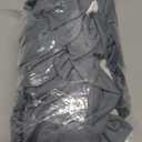 H.VERSAILTEX Real Velvet Plush 1 Piece Form Fit Stretch Rectangle Folding Storage Covers Ottoman Slipcovers Removable Footstool Protect Footrest Covers Elastic Bottom Washable(Large, Stone Blue)