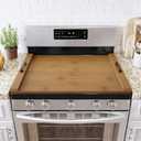 SpaceAid Noodle Board Stove Kitchen Cover with Handles, Top Covers for Gas Burners and Electric Stove, Oven Decor Accessories Wood Tray for Countertop, Brown Bamboo