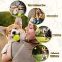 Nobleza Dog Tennis Balls 12 Pack, 2.5 Floatable Squeaky Tennis Ball for Small Medium Dogs, Training Safe Natural Rubber Squeaky Dog Balls for Dogs to Fetch Exercise, Yellow