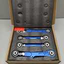 4PCS Adjustable Aluminum Rear Camber Control Arms Kit for Tesla Model S 2012 2013 2014 2015 2016 Model X 2016 Adjustable Range -3 to +3