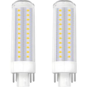 G24Q LED Bypass GX24 4-Pin Base LED Bulb 10W 120V 4000K, Compatible with GX24Q-1/GX24Q-2/GX24Q-3, 18W/23W CFL Replacement for Kitchen Downlight, Natural White, 2-Count (Must Remove Ballast)