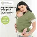KeaBabies Baby Wrap Carrier - All in 1 Original Baby Carrier Newborn to Toddler Sling, Easy to Wear, Hands Free Bonding, Lightweight, Breathable Infant Wraps (Dusty Olive)