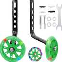 Training Wheels, Training Wheels for 20 18 16 14 12 Inch Bike, Bicycle Training Wheels for Kids, Bicycle Training Wheel is Suitable Single Speed Bike, Green