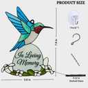 Hummingbird Suncatcher Memorial Gifts, Dog Memorial Gifts for Loss of Dog, Sympathy Gift for Loss of Loved One in Loving Memory, Bereavement Condolence Pet Loss Sympathy Gift Glass Hummingbird