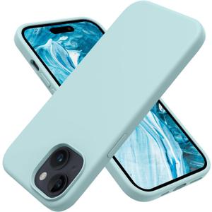 OTOFLY Compatible with iPhone 15 Case, Silicone Shockproof Slim Thin Phone Case for iPhone 15 (6.1 inch), (Mint Green)