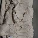 Beige Comforter Set Full Size Bed in A Bag 7 Piece Pinch Pleat Bedding Set,Pintuck Ruched Flowers Bed Set with Comforter, Sheets, Pillowcases & Shams