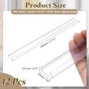 uxcell 12Pcs Cabinet Door Protector, 18" x 7/8" PVC Edge Guard Slip-on Drawer Edge Protector for 11/16"- 13/16" Thick Kitchen Cabinets Door, Clear