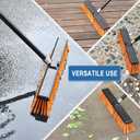 PBHEPJ 18 Inchs Push Broom Outdoor Heavy Duty, Shop Broom with 60" Long Handle for Cleaning Outdoor or Indoor Tile, Garage, Shop, Deck, Concrete, Wood, Stone, Patio Floor