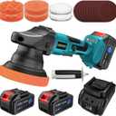 Cordless Buffer Polisher w/ 2x 3.0Ah Batteries, 5 Inch Portable Orbital Polisher Machine, 3 Variable Speed, Car Buffer Waxer Kit for Car Boat Detailing, Polishing, Scratch Removing