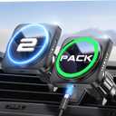 LISEN 2 Pack Fits Magsafe Car Mount Charger for iPhone 17 Car Mount, [Heat Dissipation] 15W Magnetic Wireless Car Charger, 2025 Mag Safe Car Charger Mount Vent Charger for iPhone 17 Pro Max 16 15 14