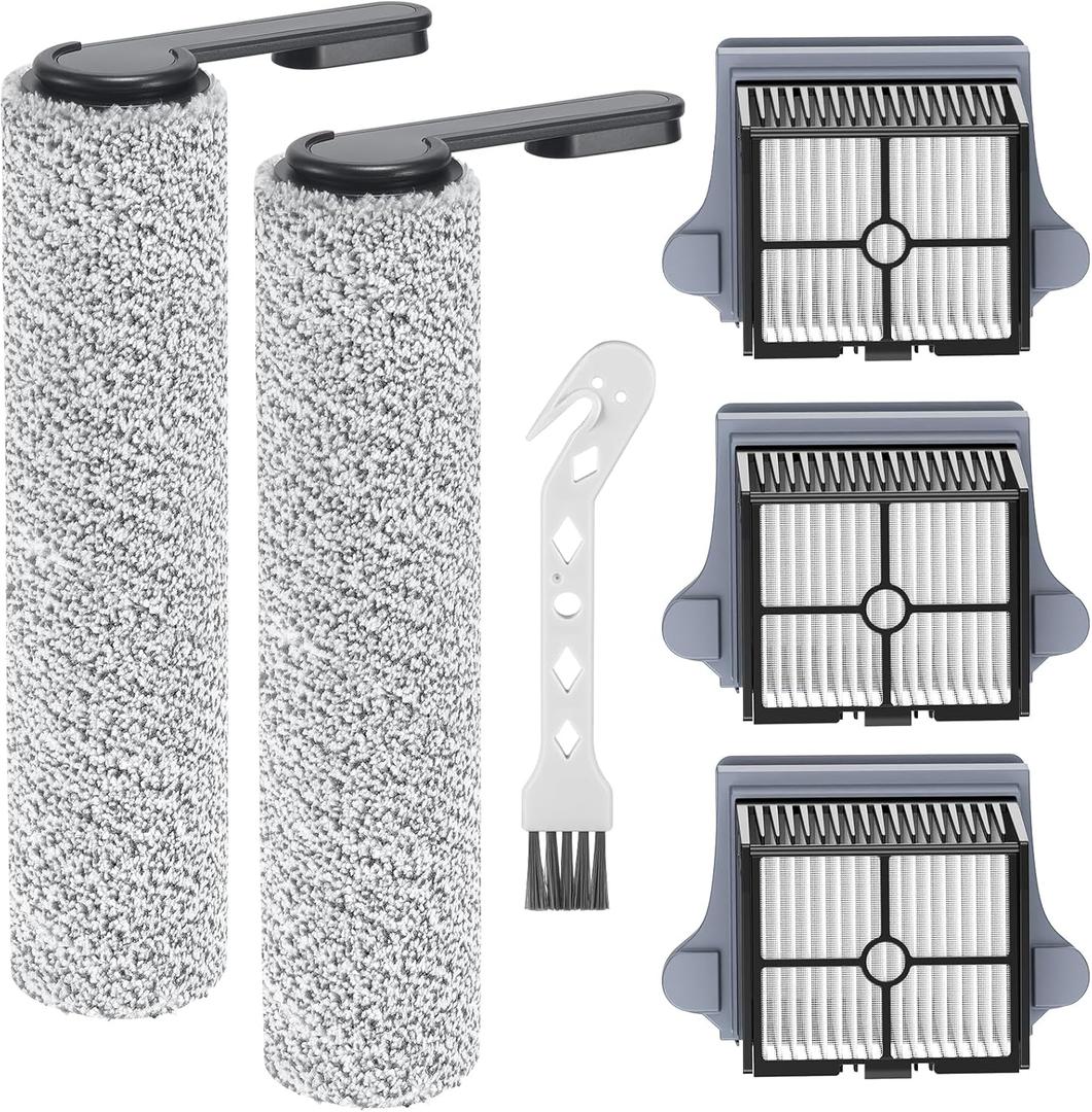S7 PRO Brush Roller (for Version 1 - FW200300US) and HEPA Filter Set Compatible with Tineco Floor ONE One S7 PRO Cordless Wet Dry Vacuum Cleaner, 2+3 Pack (NOT FIT Version 2 - FW221100US)