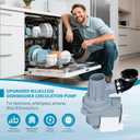 W11612326, W10805386 Dishwasher Circulation Pump Compatible with whirlpool, kenmore, amana: WDF330PAHB4 WDF330PAHS3 WDF330PAHS5 etc. Replace Dishwasher Pump W10879262, W11521435, AP7193729 etc