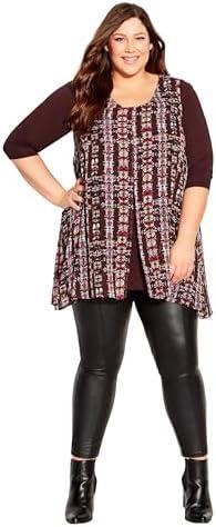 Avenue Women's Plus Size Tunic Harbor View PRT, Size 20