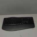Ergonomic Wireless Keyboard with Wrist Rest, Wave Keys, Comfortable Natural Typing, 2.4GHz Full Size Ergo Wireless Computer Keyboard for Multi-OS, Windows, Mac OS Laptop/PC/Notebook (Black)