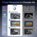 for iPhone Air Lens Protector[Shatterproof 9H Tempered Glass] [1:1 Invisible Ultra Clarity Cover,Black