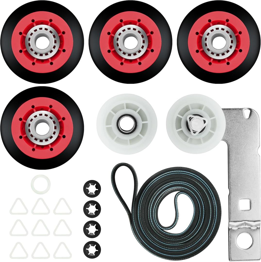 MEDB835DW4 MGDB835DW4 MEDB855DC4 MEDB835DC4 GEW9250PW1 GEW9250PW0 GGW9250PW3 GGW9200LW1 4392067 Dryer Repair Kit Replacement for Whirlpool Maytag dryer parts(4xWPW10314173 dryer drum)