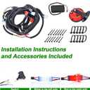 Lochnchn LED Headlight Tail Light Kit Compatible with Club Car DS Golf Carts 1993-UP 12V Street Legal Light Kit with Turn Signal Wire Harness Compatible with Club Car DS for Gas and Electric