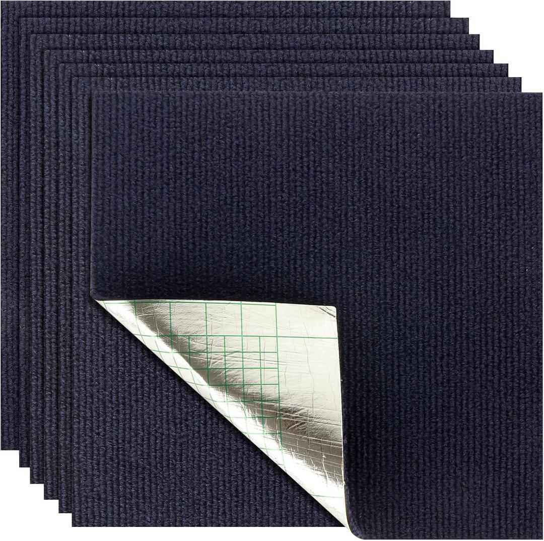 36 Pack Peel and Stick Carpet Tiles Squares 12" x 12" Self Adhesive Carpet Tiles Soft Padded Carpet Floor Tile for Office, Living Room, Bedroom, Dining Room