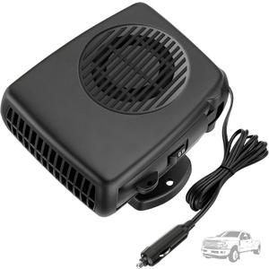 Blytra Portable Car Heater with Fast Heating and Cooling, Electronic Auto Fan Heater 12V 200W, 360 Rotatable Auto Fan for Effective Windshield Defrosting and Defogging in Vehicles, Black