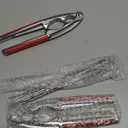 Nut Crackers, 8Pcs Multi-Purpose Stainless Steel Seafood Pecan Cracker, Non-slip Handle Walnut Cracking Tools (Red)