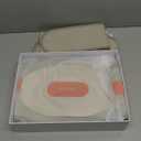 IKEEPFIT Portable Heating Pad for Back, Cordless Wearable Heat Belt with Massager for Lower Back Pain Relief, Battery Powered 8000 mAh Rechargeable, MAXwarm 3.0, Gift for Women Men 90-310 lbs (Beige)