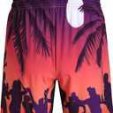 Pullonsy Men's Swim Trunks Quick Dry Board Shorts with Zip Pockets Beach Swimwear Bathing Suits (M)