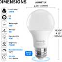A19 LED Light Bulb, 60W Equivalent, Efficient 9W, 7 Year, 760 Lumens, Non-Dimmable, 5000K, Daylight White- 6 Pack