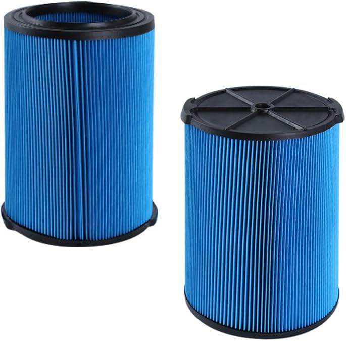 VF5000 Standard Wet/Dry Vac Filter 3-Layer Filters Replacement Filter, for Ridgid 5-20 Gallon Wet Dry Vacuum Cleaners, for Ridgid VF5000 Standard Wet/Dry Vac Filter, 2 Pack