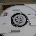 19.7" Black Modern Ceiling Fan with Light and Remote, Dimmable, 3000k-6000k 6CCT, 6 Winds Speeds, Flush Mount, Low Profile, Bladeless Ceiling Fan for Bedroom