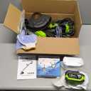 21V Battery Weed Eater & String Trimmer, Lightweight 2-in-1 Electric Weed Wacker, Wheeled Edger with 2X 2.0Ah Batteries & Charger, 12-inch Auto Line Feed, 90° Adjustable Head & 8 Spools