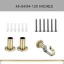 Room Darkening Curtain Rod, Wrap Around Design, Extra-Thick 1-Inch Diameter Single Drapery Rod, Extendable Metal Rod Set for the Blackout Curtains and Sheer (Antique Bronze, 84-120")