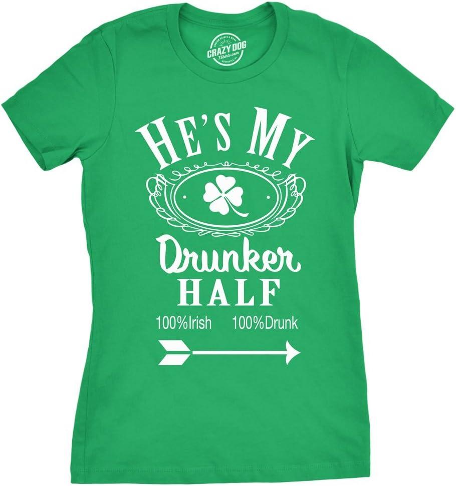 Funny St Patricks Day Couple Shirt  His and Hers Matching Shamrock Tee Irish Pub Crawl Party Outfit (XXL)