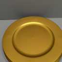 12Pcs Gold Charger Plates, 12.8" Round Gold Chargers Bulk, Disposable Plastic Charger Plates, Dinner Dish for Wedding Holiday Party Baby Bridal Shower Event Decoration