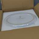 Famiware Serving Platter, Oval 15.59/14.3/12.9 inch Serving Dishes for Entertaining, Serving Bowls, Microwave Safe, Stonware Serving Trays for Party, Turkey, Cheese, Ocean Series, Cappuccino White